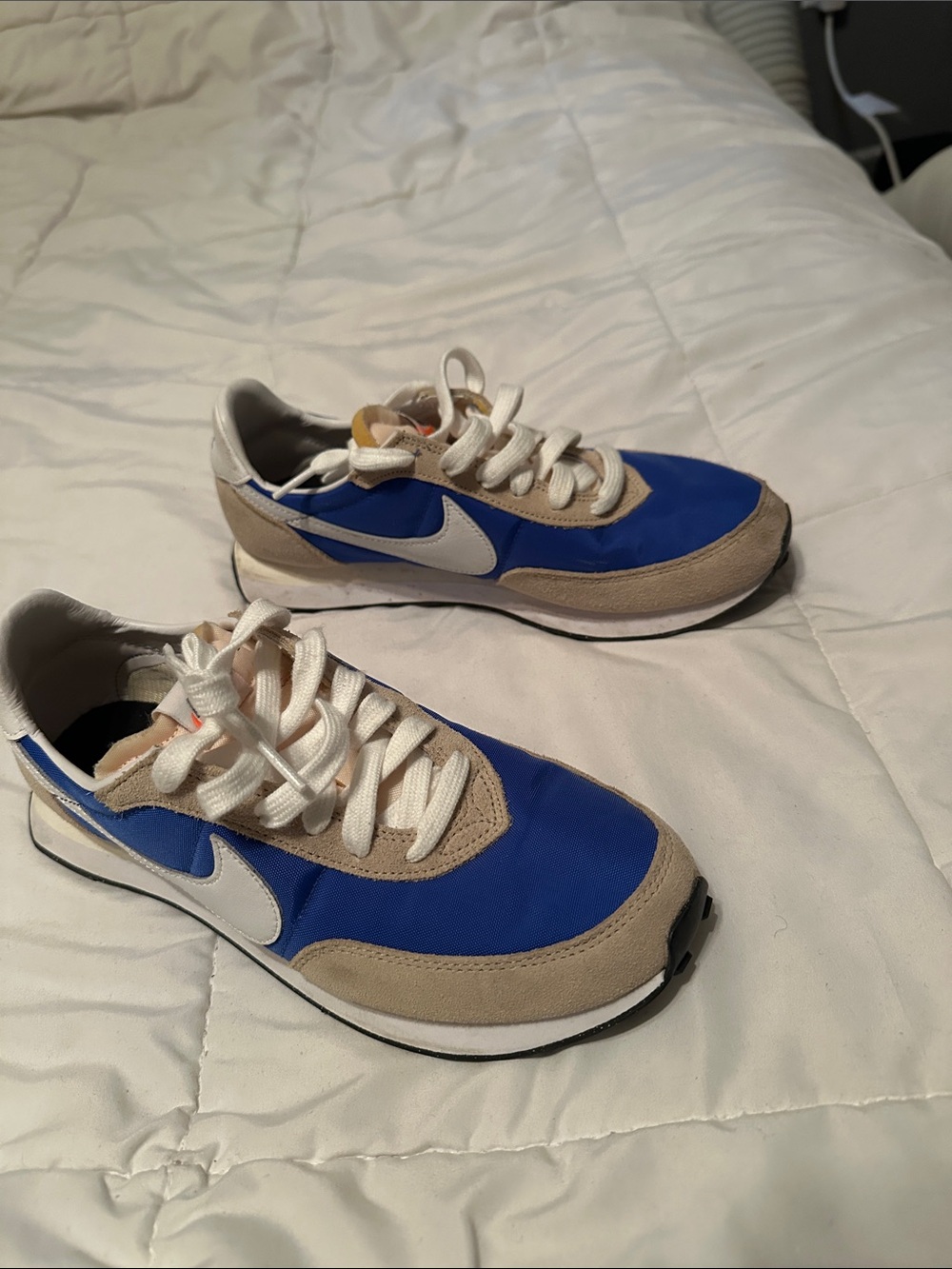 Nike Blue and Tan Classic Runner Sneakers - Picture 3 of 5